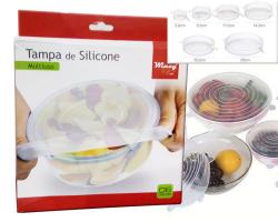 TAMPA DE SILICONE MULTIUSO C/6 TAM CLA09048