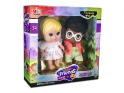 BRINQ COLECAO BEST F. FOREVER MENINA E MENINO NEGRO 17CM 568