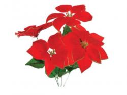 NATAL ENF BUQUE C/5 FLORES VERMELHO 21CM NTA86060