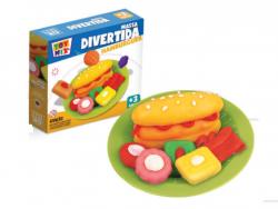 BRINQ MASSA DIVERTIDA HAMBURGUER 14X16.5CM